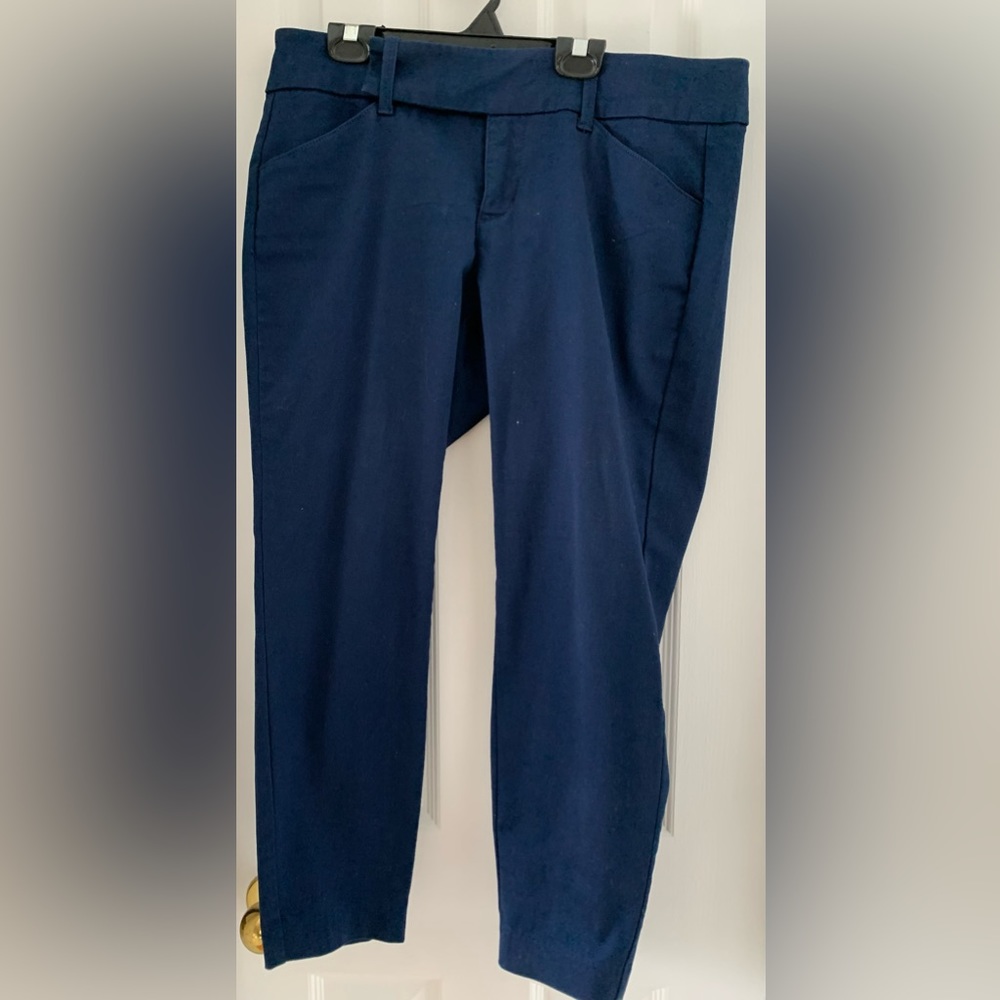 STYLE & CO, Blue straight leg stretch fabric pants